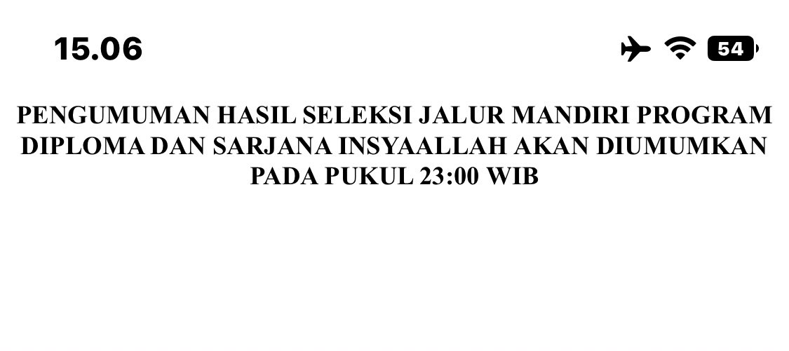 Nada on twitter ini aku dapet di web buat pengumuman mandiri unp 