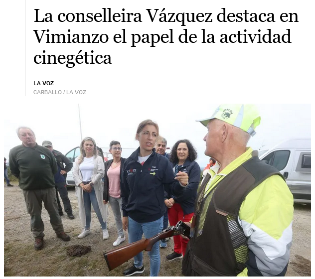 ruben_prz's tweet photo. ¿Qué papel destacado tiene masacrar animales? 😳

Una parte ultraminoritaria de la Sociedad gallega, subvencionada con miles de € para comprar gorras, bolis y chalecos... con licencias gratis para mayores de 65.

Ah, que es una bolsa de votos (cada vez más pequeña) https://t.co/alZktRVV1D