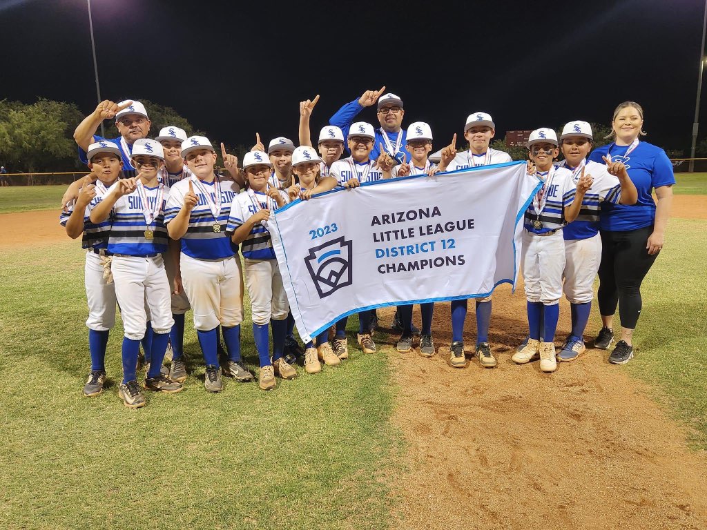 DavidKelly1290's tweet photo. Here are your three So. #Arizona representatives at #LittleLeague state championships in #Flagstaff.

#CanyonView (District 5)
#SierraVista (District 8)
#Sunnyside (District 12)

#RoadtoWilliamsport #LLWS

Photos: @AZDistrict5LL @myheraldreview https://t.co/g7PrV9Ug4e