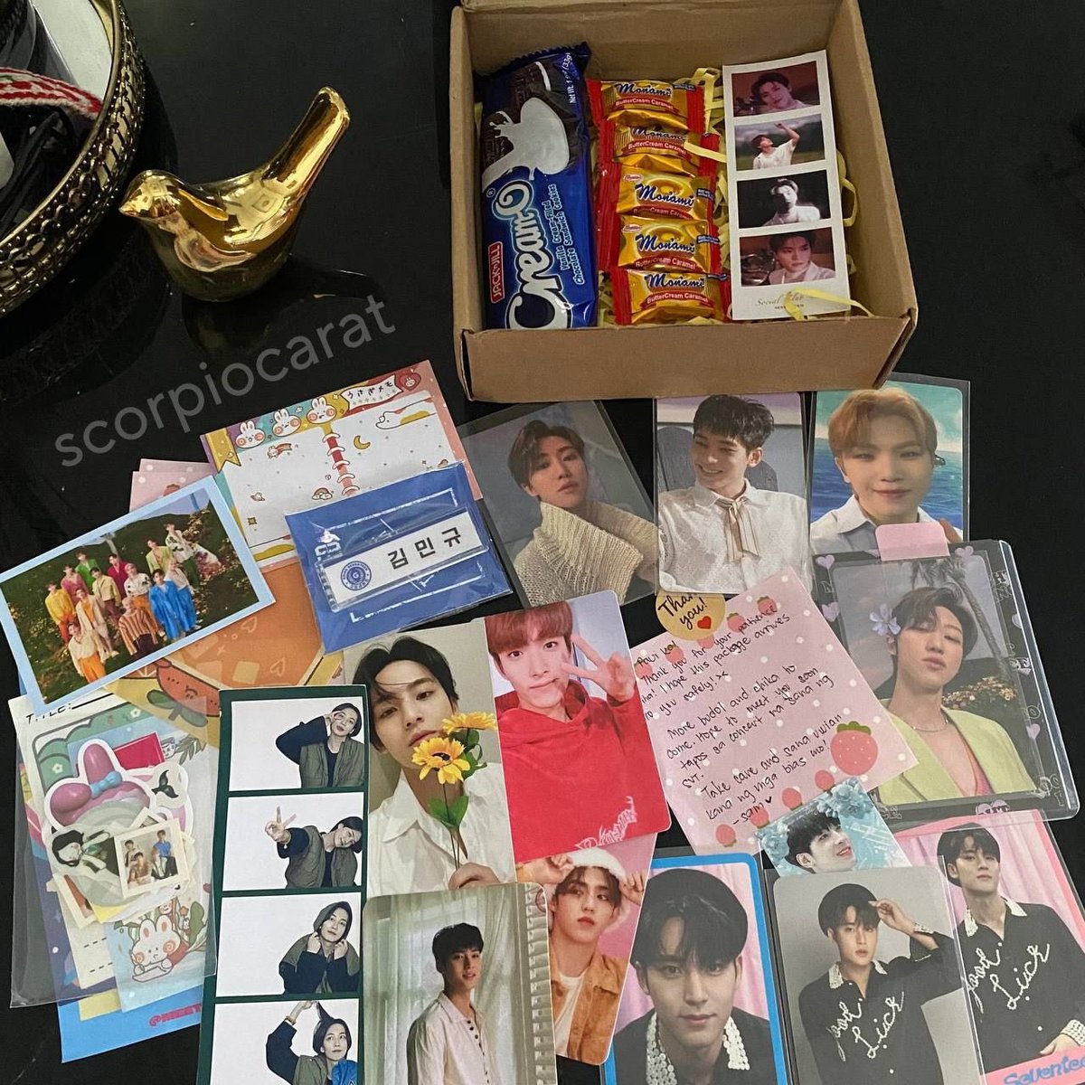 scorpiocarat's tweet photo. ೃ⁀➷⭒゚✧*:・ @97kwoo | #mgwfeedbacks
hao rosalinda and poging papels arrived safely! 🩷
thank you so muchie sam ko for helping & bring home one of my prio pc!! 🫶🏻 kilig ako sa care package at pcs na bigay mo 😭 i appreciate u & love u beshy 🤸🏻♀️✨
˚ ༘♡ ⋆。˚ #napauwinipaui https://t.co/EPCD6GWvFD