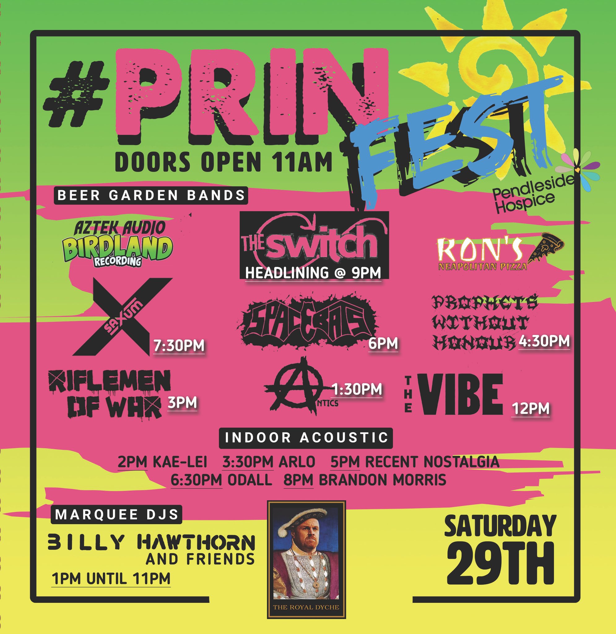 The Royal Dyche on Twitter: "🔸𝗣𝗥𝗜𝗡𝗙𝗘𝗦𝗧🔹 Saturday 29th and Sunday 30th