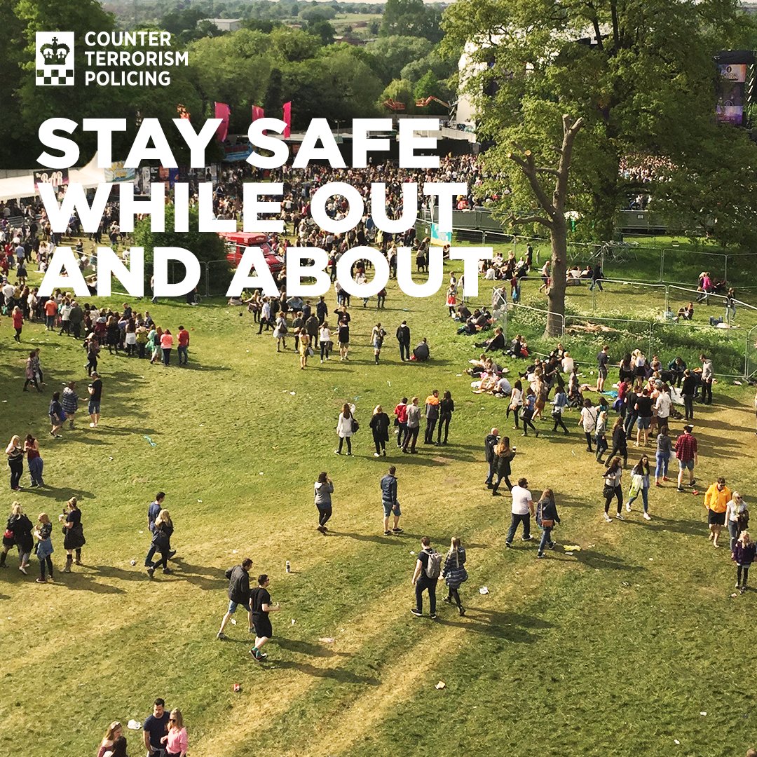 If you're off to a large event today please remember security is a team effort. Stay alert and be aware of your surroundings. Report anything that doesn’t feel right to a steward or the police. Trust your instincts and ACT.
In an emergency call 999. #CommunitiesDefeatTerrorism