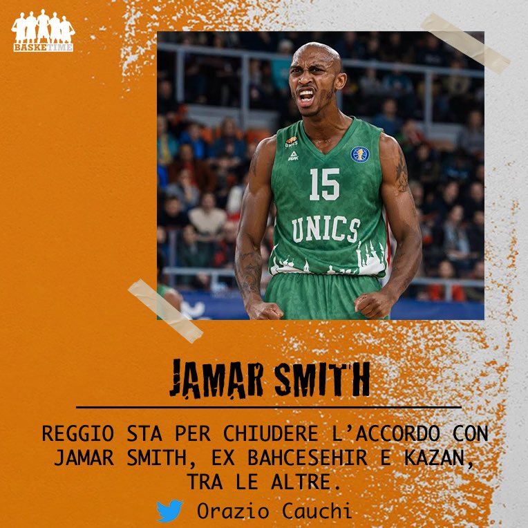 BaskeTimeRE's tweet photo. Reggio vicina al colpaccio 👀
Jamar Smith è in procinto di chiudere l’accordo con la Unahotels 
Via @paxer89 https://t.co/YJVgFBHxbL
