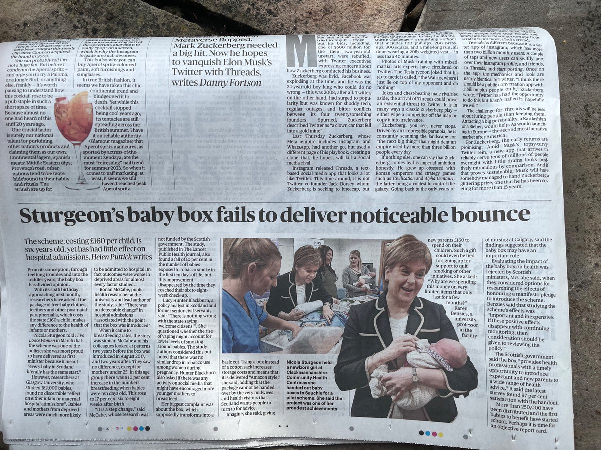 Honeythedog1's tweet photo. #babyboxesflattened yet another myth put about by the failure formerly known as Sturgeon is exposed as dross.researchers say baby boxes “ made no discernible difference”. #Failure #Corrupt #Detested #SturgeonruinedSNP https://t.co/b3nJOndshu