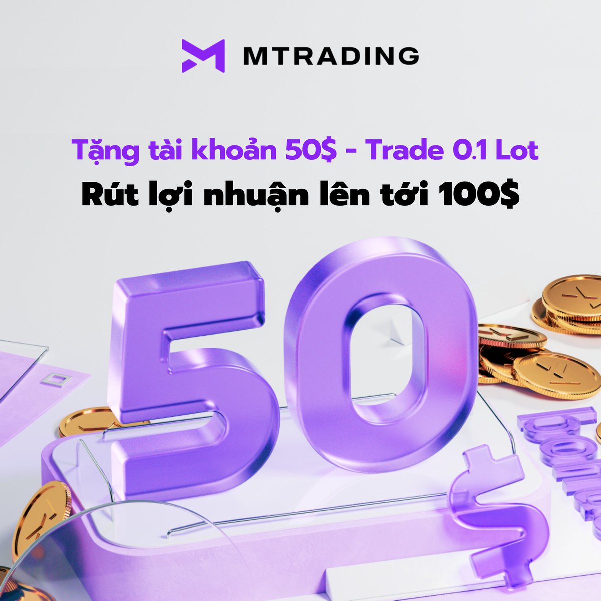 MTradingVietnam's tweet photo. 💥#MTrading tặng bạn tài khoản 50$💰
Làm thể nào để nhận?🤔
▪ Ký quỹ $100, nhận ngay tài khoản $50
▪ Giao dịch 0.1 #Lot trong 5 ngày, bạn có thể rút ngay lợi nhuận lên đến 100$!
🔥#Inbox để được hỗ trợ nhận Bouns!
#depositbonus #bonusmtrading #bonustrade https://t.co/PiESVN0f8Z