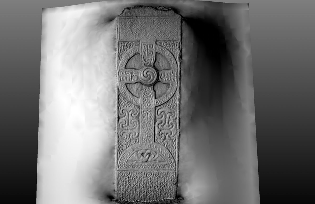 For #StandingStoneSunday, the Farr #Pictish cross slab. This is a render of a fairly recent #3d #photogrammetry capture #earlymediaeval