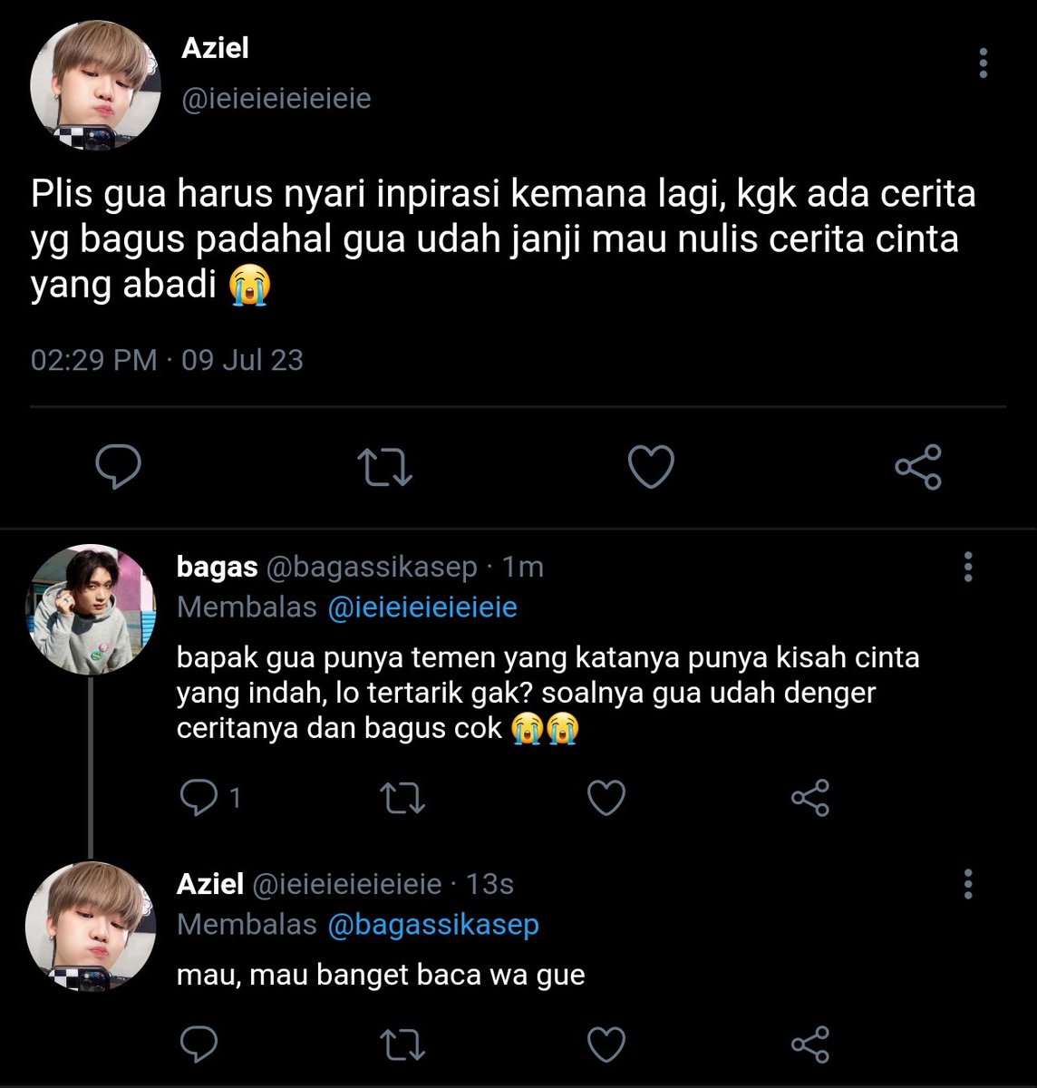 Alonelysea_'s tweet photo. nomin short au
—  Kanggara

Tentang seorang penulis yang mencari impirasi sampai ke bumi pasundan. https://t.co/GniEVa1cca