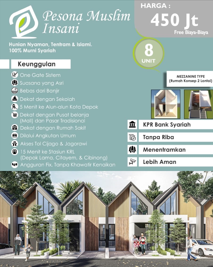 wongmuntil's tweet photo. PESONA MUSLIM INSANI Cilodong Depok
Hunia Nyaman, Tentram dan Islami

Rumah Model Mezzanine
Rumah Rasa 2 Lantai, Harga 1 Lantai 🥳
Terbatas, Tinggal 4 Unit saja dari 8 Unit 

Unit Terbatas
Hubungi :
Bamz 0812-8781-7758

#pesonamuslimdepok
#rumahdepok
#rumahdijualmurah https://t.co/06oB5qZFlG