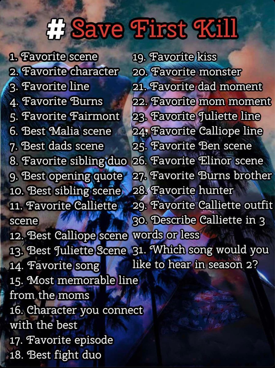 SaveFirstKill's tweet image. 31 Days of #FirstKill Challenge

Day 11: Share your Favorite #Calliette 👩🏾‍❤️‍💋‍👩🏼 Scene! ⚔️🩸 #SaveFirstKill