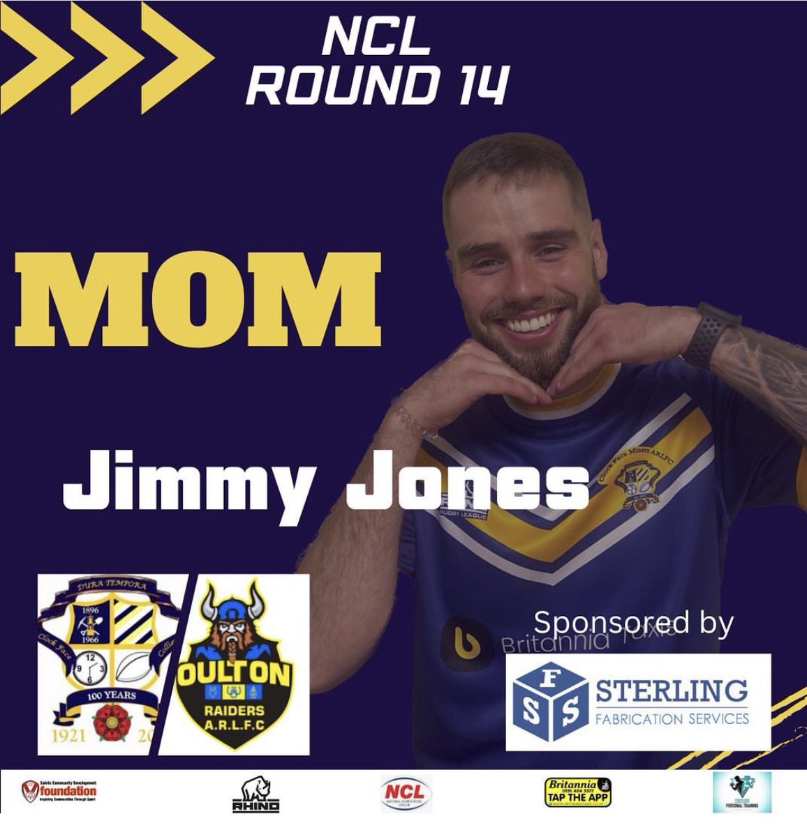 Yesterday’s <a href="/BritanniaTaxis_/">Britannia Taxis</a> man of the match went to …….. Jimmy Jones 👏🏻👏🏻 Well played Jimmy 🏆