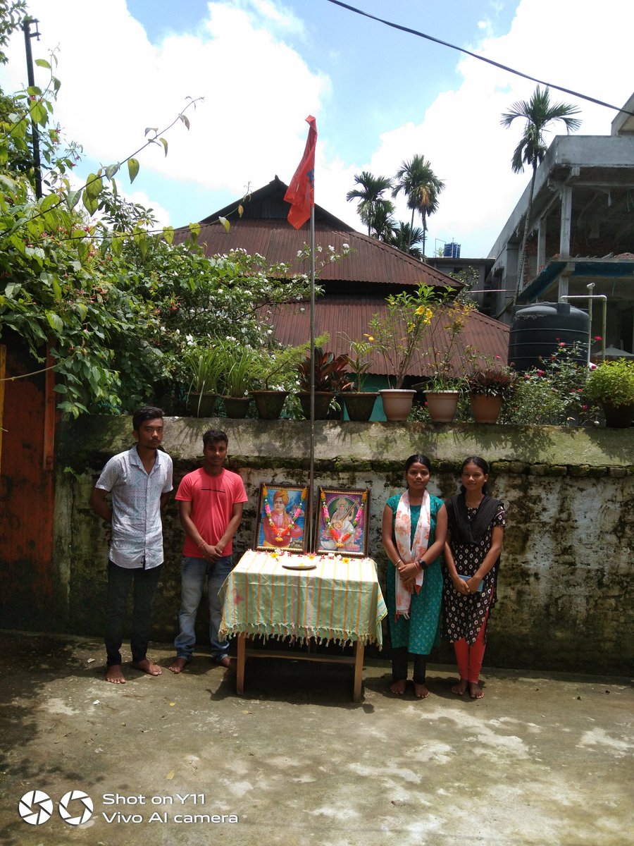 ABVPUttarbanga's tweet photo. আজ ৯ই জুলাই অখিল ভারতীয় বিদ্যার্থী পরিষদের ৭৫তম প্রতিষ্ঠা দিবস উপলক্ষে আলিপুরদুয়ার  জেলার ফালাকাটা নগরে পতাকা উত্তোলন করা হলো।
#ABVP75
#RashtraShakti75
#Abvpfalakata
#ABVPUttarbanga
#ABVPNorthBengal https://t.co/shnyq3rvZL