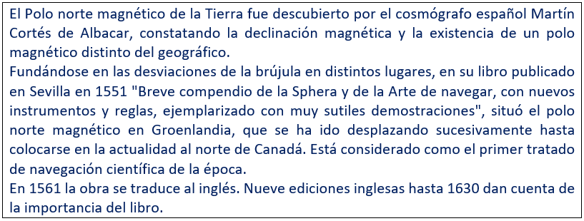 javierleoncio49's tweet photo. El Polo norte magnético de la Tierra fue descubierto por el cosmógrafo español Martín Cortés de Albacar, constatando la declinación magnética y la existencia de un polo magnético distinto del geográfico. https://t.co/xcpRyEQXYa