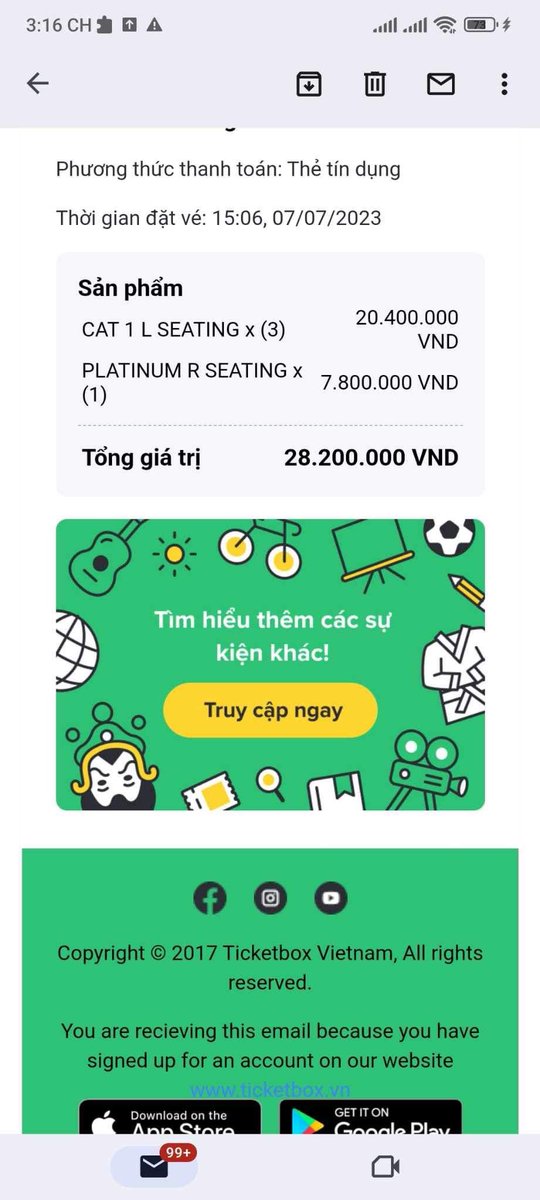 aikisweethome's tweet photo. I WANT TO RESELL 3 BLACKPINK TICKETS CAT1 L SEATING, AA271-273 (front row) day 2 July 30th in Hanoi, Vietnam. 

Price: 6800000vnd per ticket
NO SCAM, direct here for more details!

#BLACKPINK_BORNPINK #BLACKPINK_BORNPINK_in_Hanoi #BORNPINK_TICKETS #BORNPINKinHanoi https://t.co/0nXUAC6UdQ