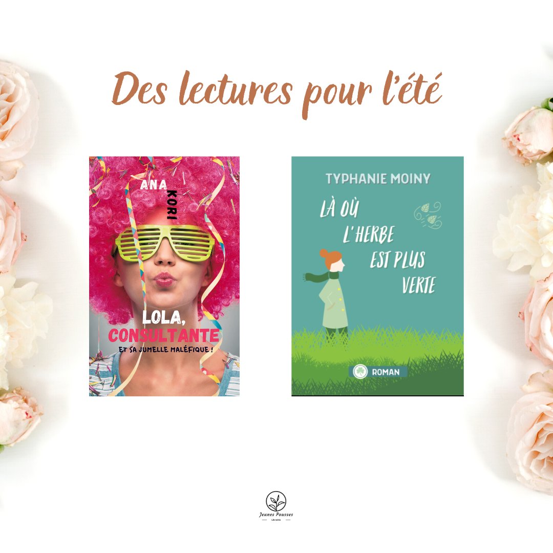 ☀️Des lectures pour l'été☀️

Aujourd'hui, je commence à vous partager quelques lectures qui peuvent vous accompagner cet été ! 😎

☀️ Lola, consultante de @AnaKori5 
🌱librairiejeunespousses.fr/produit/lola-c…

☀️Là où l’herbe est plus verte de Typhanie Moiny

🌱librairiejeunespousses.fr/produit/la-ou-…