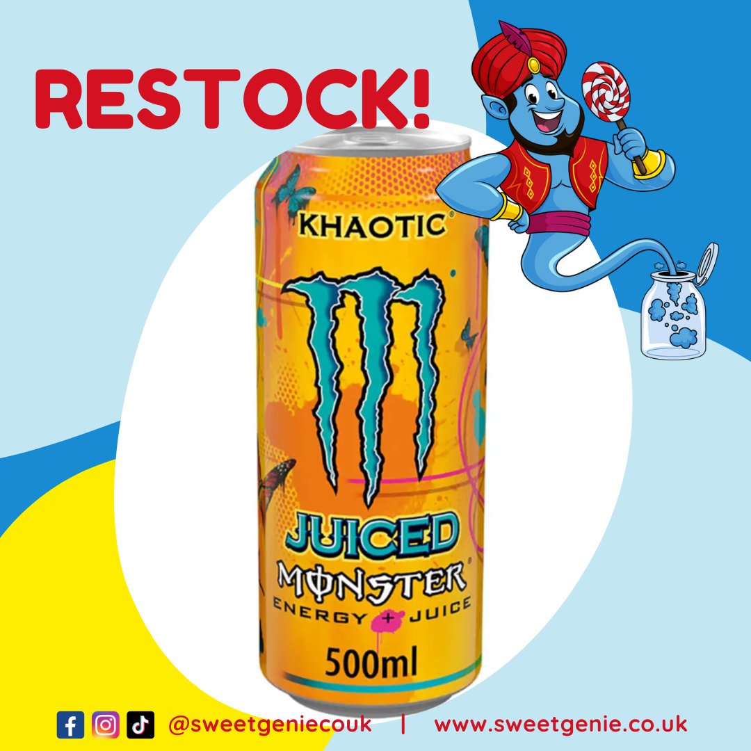 SweetGenieCoUk's tweet photo. 🚨MONSTER RESTOCK🚨
#sweetgeniecouk #restock #new #snacks #tuckshop #sweetshop #fizzydrinks #softdrinks #soda #grocery #energydrinks #picknmix #pickandmix #monster #monsterenergy #monsterjava #coffee #icedcoffee #superfuel #monstersuperfuel #java #superfuel https://t.co/8UpnK2ZDJh