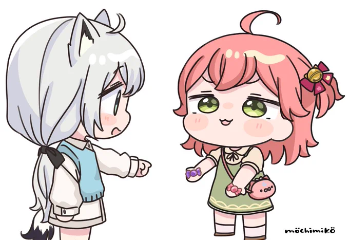 フブさん、こぉれ… どっちがいいですか  #miko_Art #絵フブキ