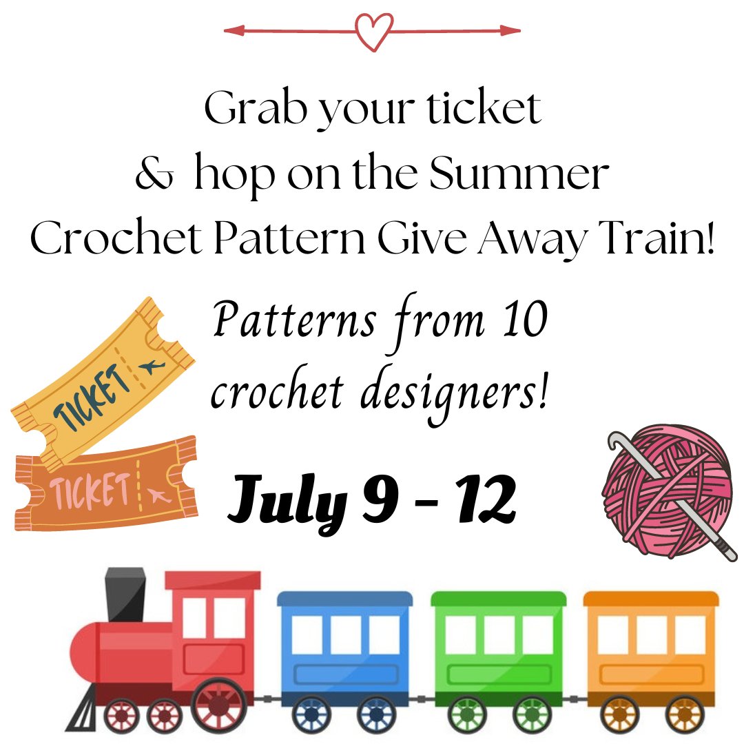 ReVeDesignCo1's tweet photo. Crochet Pattern Giveaway Train July 9 – 12
ENTER> https://t.co/BKyHV3oKoz
I have joined 9 other crochet designers to each host a giveaway this July!
My prize is TEN FREE patterns of your choice
The winners will be chosen the July 13, 2023 (EST). https://t.co/l73g4IQ6RS