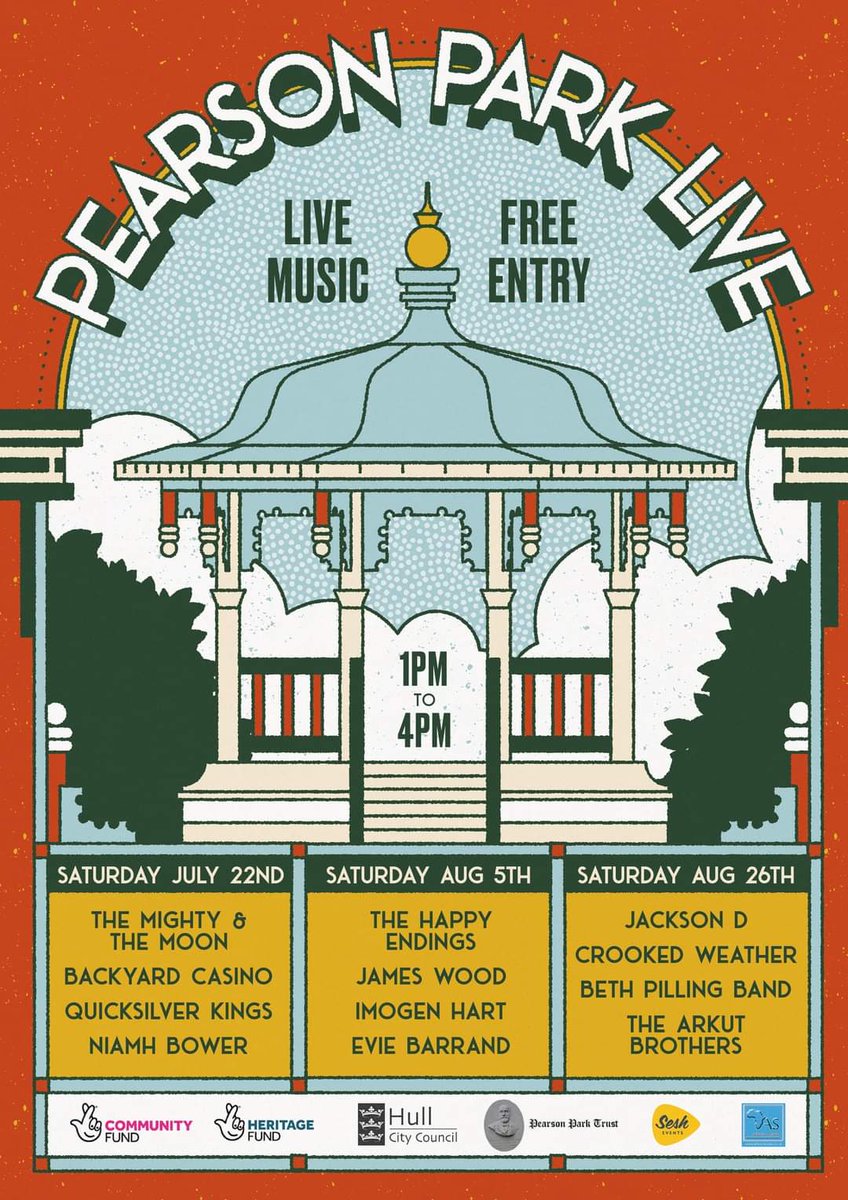 2 in 1 month !
Next up for the band is Pearson Park Live on 22 July.