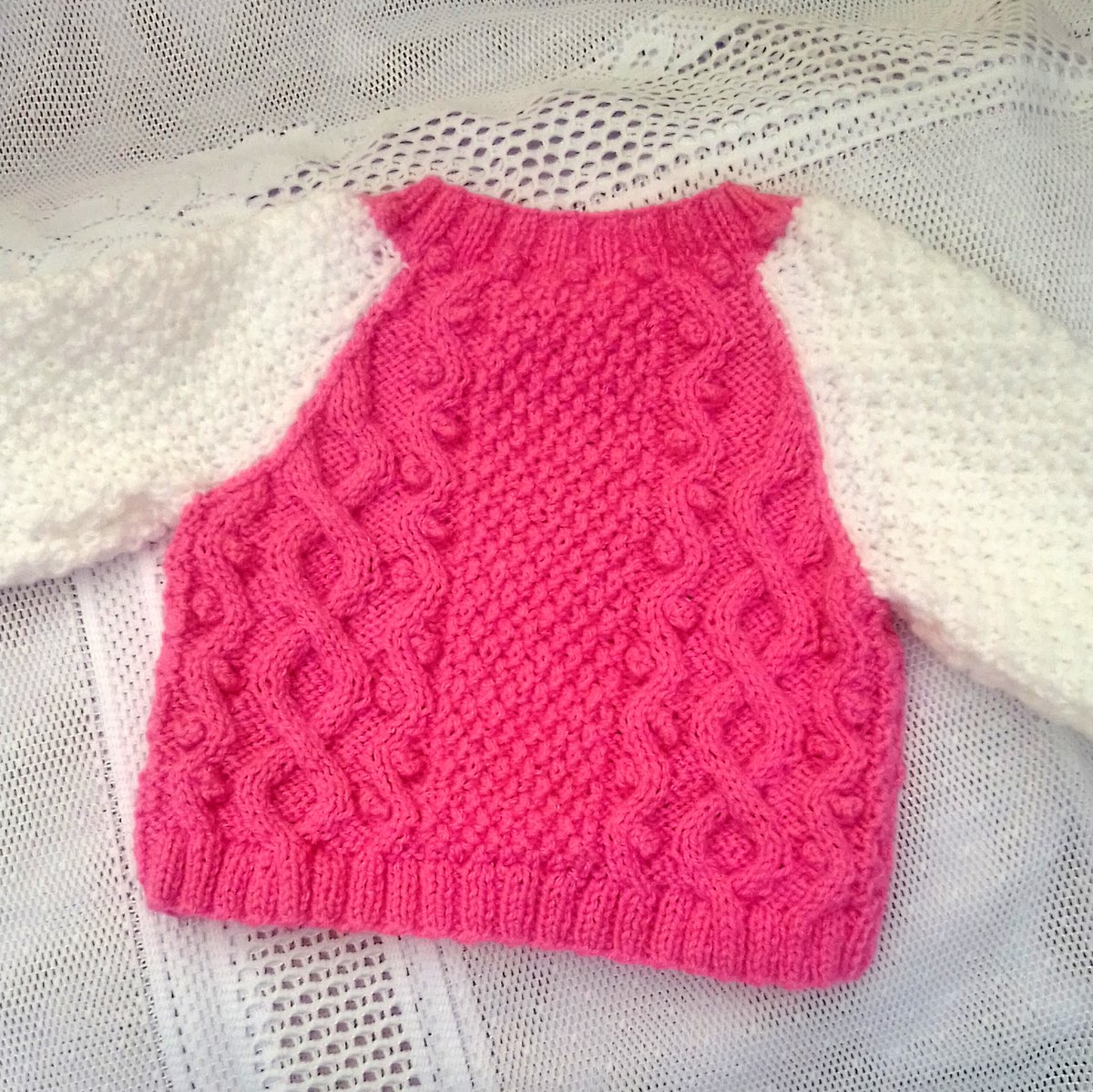 This pretty Cabled Cardigan for a Girl up to 11 years can be custom made for you, just let me know the size & colour required. Would make an ideal for a little girl. Price from £22.50 for a 22/24' chest. folksy.com/items/7969409-… #newonfolksy #creationsfortinytots #girlscardigan