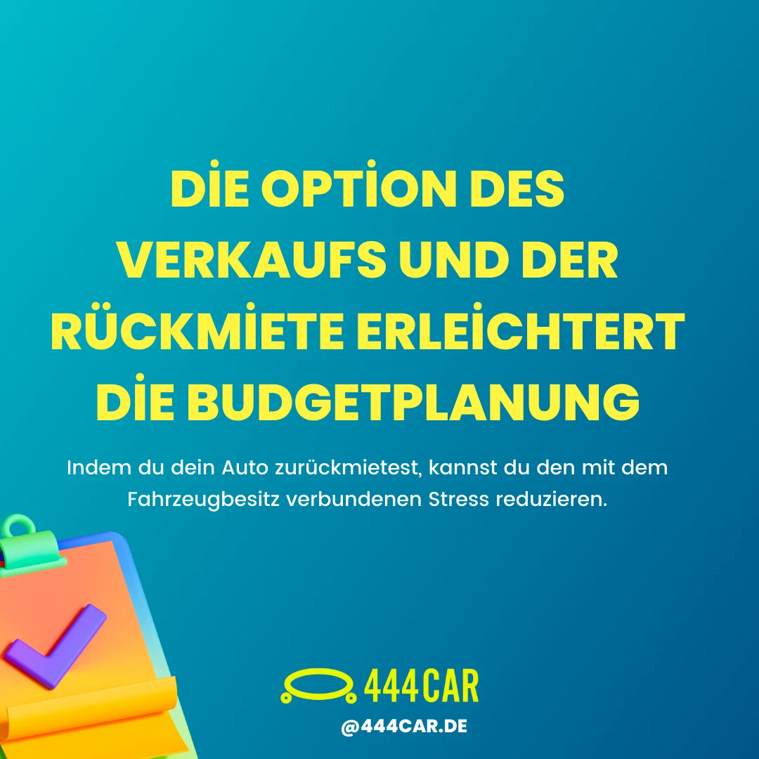Indem du dein Auto ohne Kredit verkaufst und zurückmietest, kannst du zu geringeren Kosten ein Fahrzeug besitzen

#444CAR #sellandleaseback #car #rent