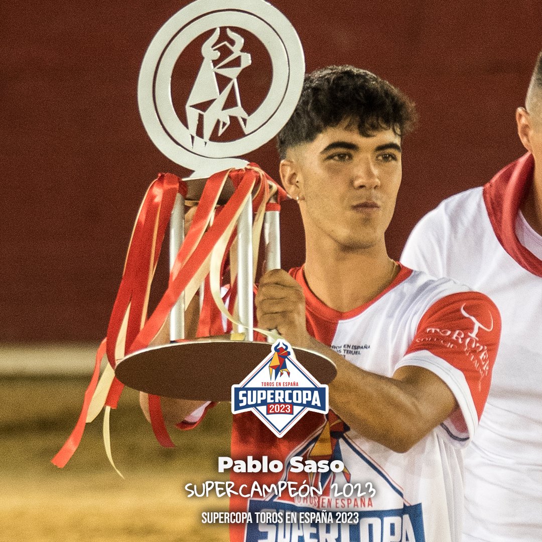 torosenespana's tweet photo. 🏆 Supercopa Toros en España 2023

🔥 Pablo Saso, histórico primer Supercampeón, coronándose como recortador más completo.

¡El primer Supercampeón de la historia ya es una realidad!

▶️ Revive ya la emisión en directo aquí https://t.co/Fk5wG1uGjB 

🎉 ¡Enhorabuena!

📸 Marzá https://t.co/gsrOKrAqp6