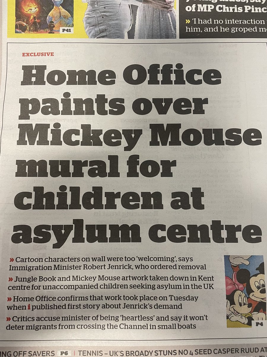 <a href="/LeeAndersonMP_/">Lee Anderson MP</a> If you want to win the public over then I am fairly sure painting over a Mickey Mouse mural out there so that severely traumatised children may have a tiny, tiny bit of comfort will not get you your seat back at the next GE thank God. What is going through your tiny minds?