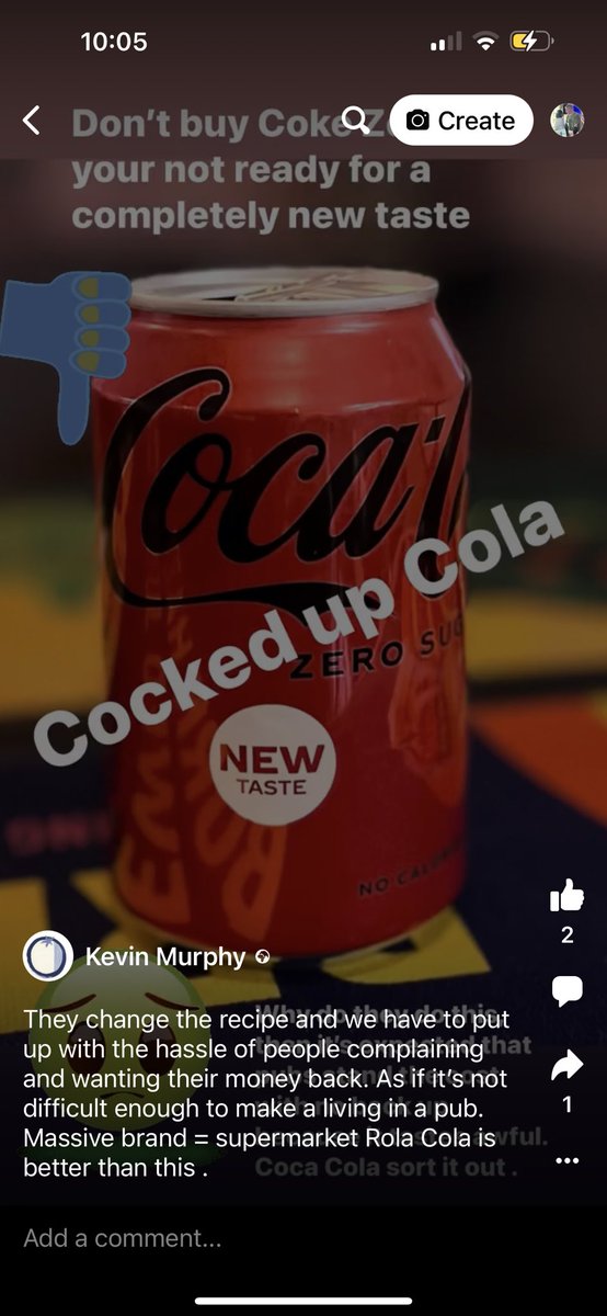 crazydreameruk's tweet photo. #cokezero #sortit #tasteless #refund #jokes #pubs https://t.co/9rrY8AFxCG