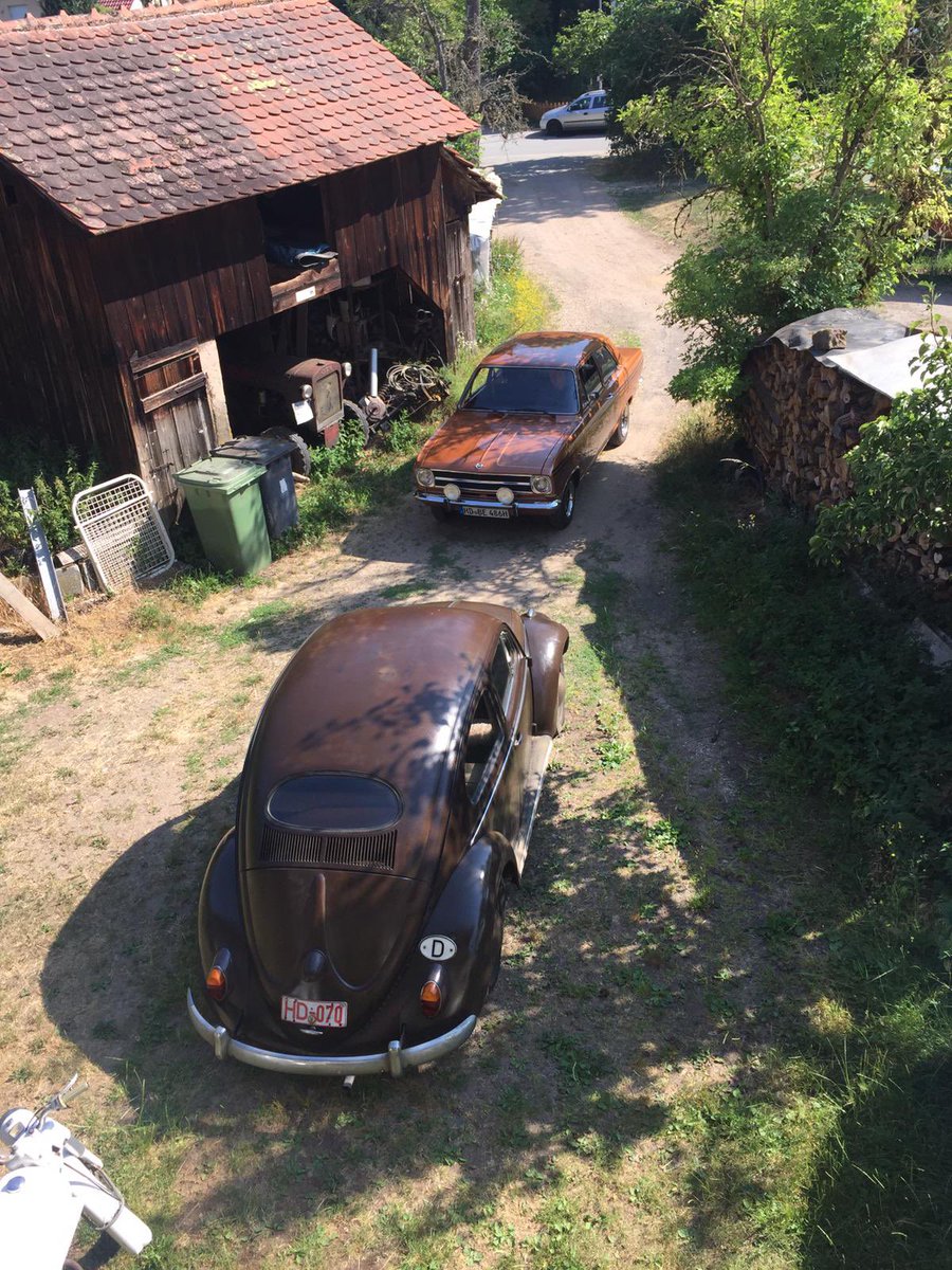 Auf dem Weg zum Oldtimertreff in Hirschberg-Leutershausen. Müssen erstmal tanken…