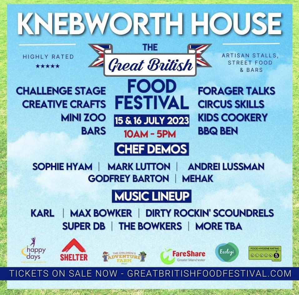 My live classes on the BBQ Stage next weekend at Knebworth: 10.30 Australian Secrets 11.30 Fish is the BBQ Dish 12.30 The Big BBQ Battle 2 Korean Gogi-Gui BBQ 3 BBQ After Party @GBfoodfestival @KnebworthHouse @KnebworthNews @hertslife @HertsMercury @hertsad #foodfestival #bbq