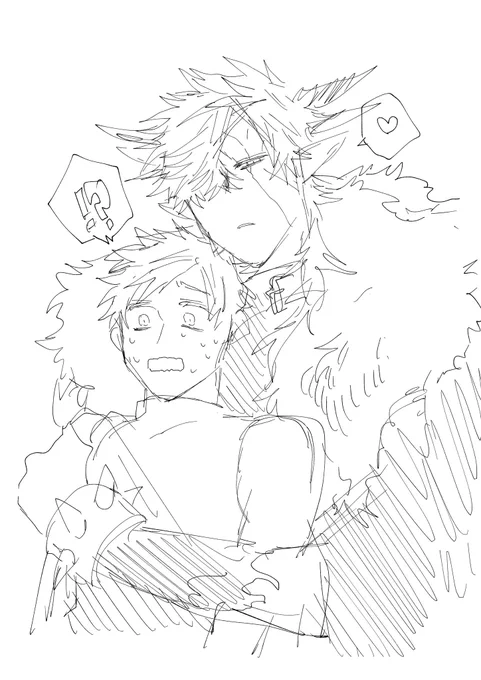 #創作BL   いつぞやに描いた下描き