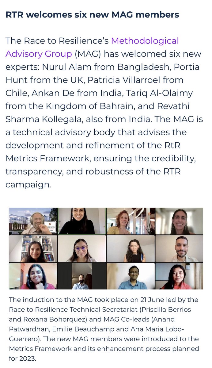 tariqal's tweet photo. Proud to join the #RaceToResilience technical advisory body, convened by @hlcchampions

The campaign aims to mobilize businesses, investors, cities, and civil society to strengthen the climate resilience of 4 billion people. https://t.co/82Al1fWsNG