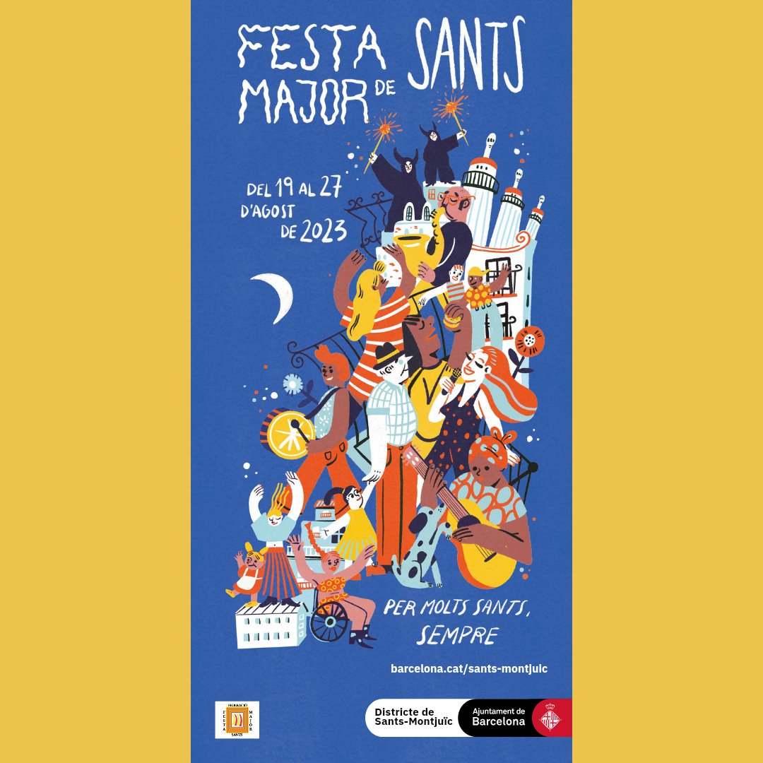Ja tenim el cartell, ja fa olor de Festa Major #fmsants23 #fmsants #carrersagunt #comisagunt #comissiosagunt