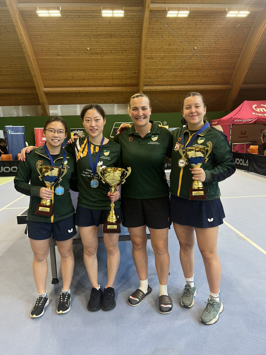 Kelly Sibley OLY (@sible2109) on Twitter photo TRIPLE EUROPEAN UNIVERSITY CHAMPIONS 💪🏻🏓💚💛🏆🏆🏆
Women’s team ☑️
Women’s doubles ☑️
Women’s singles ☑️
SOOOOO proud of the girls 🙌🏻👏🏻
Thank you for all the support <a href="/UoNSport/">University of Nottingham Sport</a> @UoNTT <a href="/EUSATabletennis/">EUSA Table Tennis 2025</a> #greenandgold TRIPLE EUROPEAN UNIVERSITY CHAMPIONS 💪🏻🏓💚💛🏆🏆🏆
Women’s team ☑️
Women’s doubles ☑️
Women’s singles ☑️
SOOOOO proud of the girls 🙌🏻👏🏻
Thank you for all the support <a href="/UoNSport/">University of Nottingham Sport</a> @UoNTT <a href="/EUSATabletennis/">EUSA Table Tennis 2025</a> #greenandgold