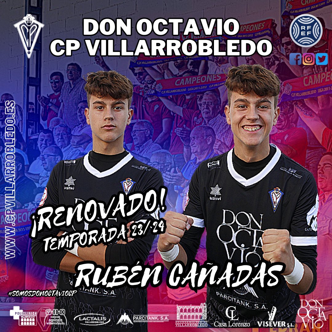 CPVillarrobledo's tweet photo. 🎴 OFICIAL🚨
❗️RENOVADO❗️
📓 Rubén Cañadas Santos-19 años-1.80 m.

📌 Procedencia: Temporada anterior. 

⚽️  ᴛʀᴀʏᴇᴄᴛᴏʀɪᴀ:
📍 Olímpico Villarrobledo 
📍Don Octavio CP Villarrobledo 

¡'Tu suerte será la de todos!☘️ https://t.co/mkbUgqPAEo