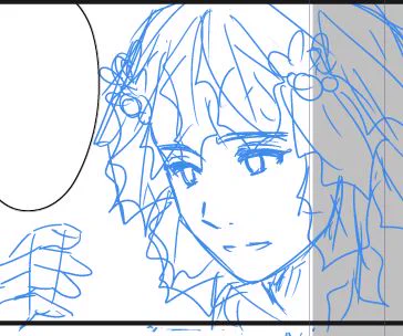 結局職場関係のHP確認したり一日中大雨見守り隊やってた あと描きおろしの下描きのラフが出来た この状態からペン入れする気か
