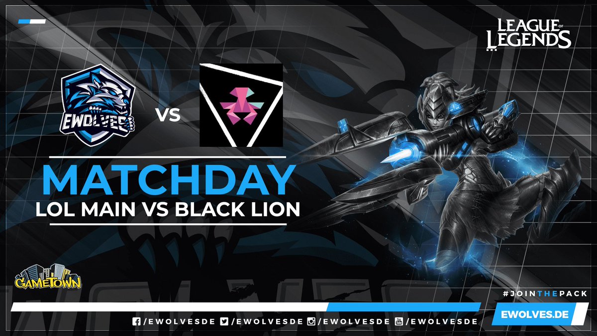 [#LeagueOfLegends]

Doppelspieltag 🔥

LoL BNX 🆚️ EVD Nighthawks
🕓 16:00 Uhr

LoL Main 🆚️ <a href="/BlackLion_GG/">Black Lion - das R steht für Erfolg</a> 
🕣 20:00 Uhr

Beide Series live auf:
🔴 twitch.tv/ewolvesde
🎙 @ews_nilox (the goat)

Einschalten und supporten 💪
#JoinThePack🐺