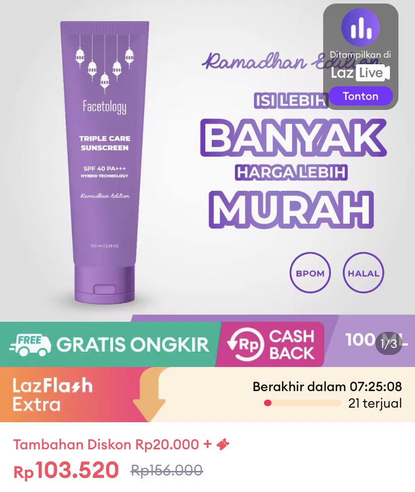 diskonskincare's tweet photo. DISKON!!!

FACETOLOGY Triple Care Sunscreen SPF 40 PA+++

https://t.co/EZQbUoJhr4
https://t.co/EZQbUoJhr4

WTS WTB Facetology Sunscreen Jual Cari Skincare Sunblock Promo Diskon https://t.co/tM2jg1LmJc