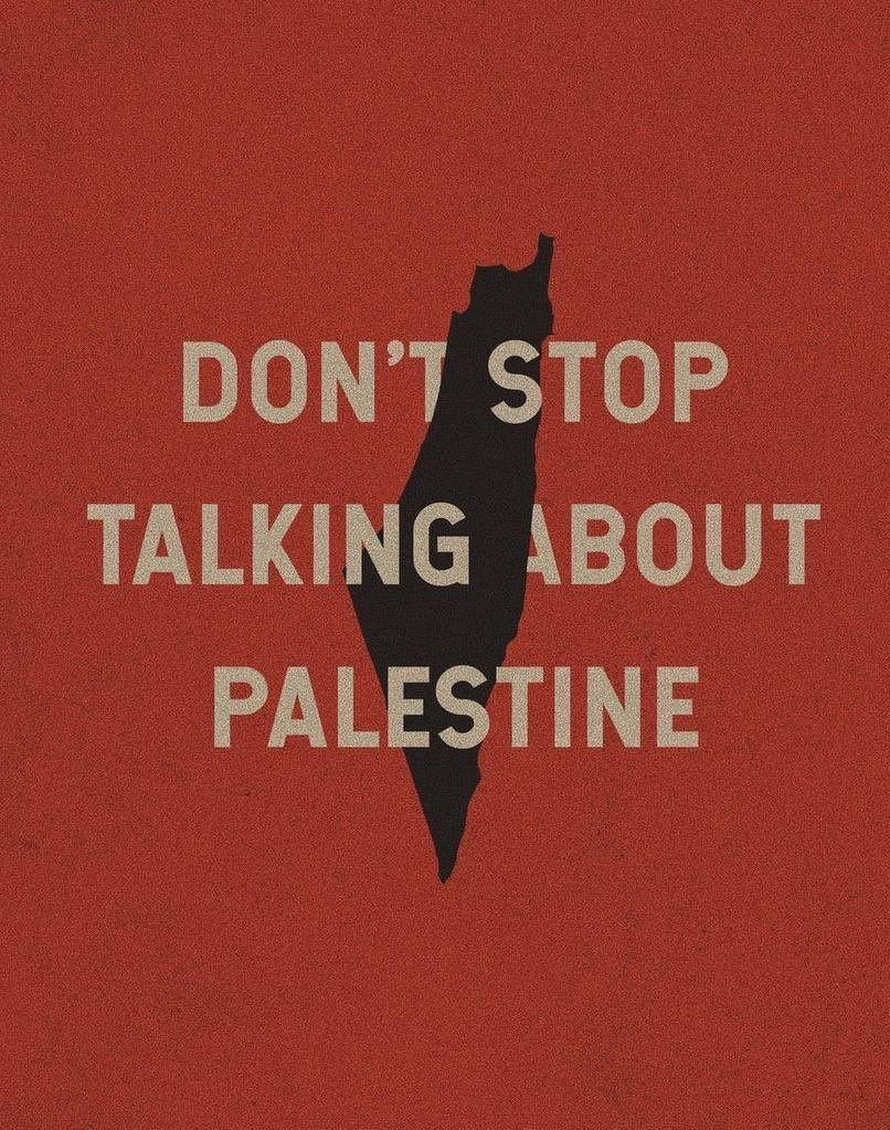 DON’T STOP TALKING ABOUT PALESTINE