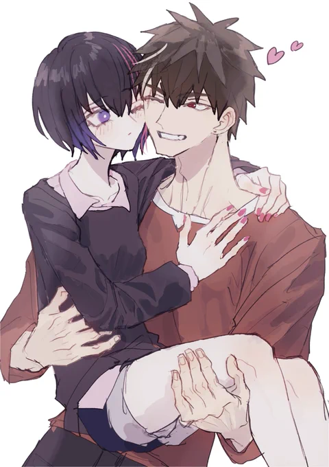 ほっぺすりすりお姫様抱っこ #創作男女 