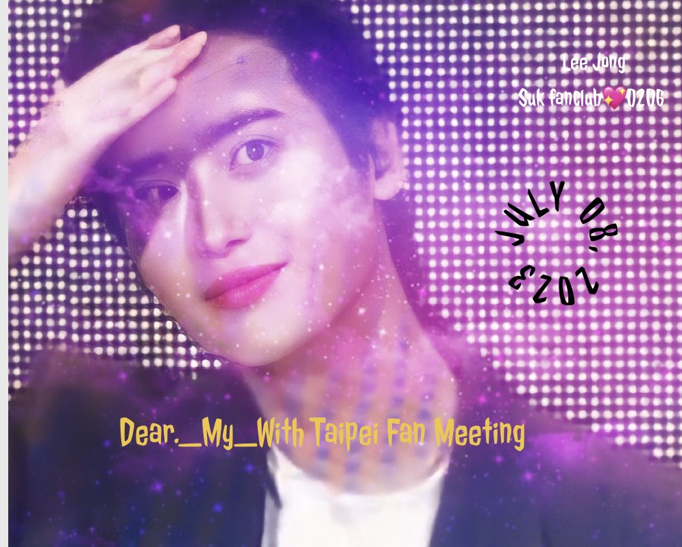 ElissaArbelo1's tweet photo. Dear._My_With Taipei Fan Meeting
08 July 2023
Our Oppa in Taipei looking very handsome indeed.
Congratulations on another amazing Fan meeting Oppa!
#Dear_My_With
#Dear_My_With_JS
#LeeJongSuk
#LeeJongSukInTAIPEI https://t.co/G2lKT92Bzf