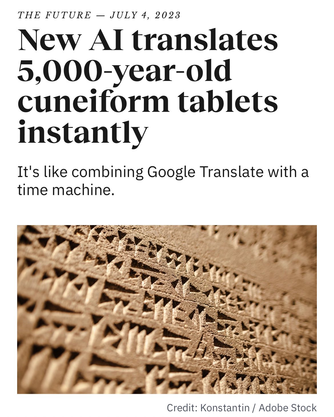 Groundbreaking AI project translates 5,000-year-old cuneiform at