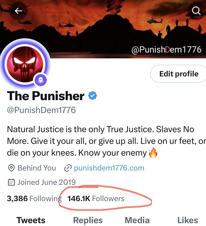 PunishDem1776's tweet photo. Marvel and Disney, I owned you

Since you disowned Punisher, I took over, I am now officially The Punisher https://t.co/oihWMnEeeE