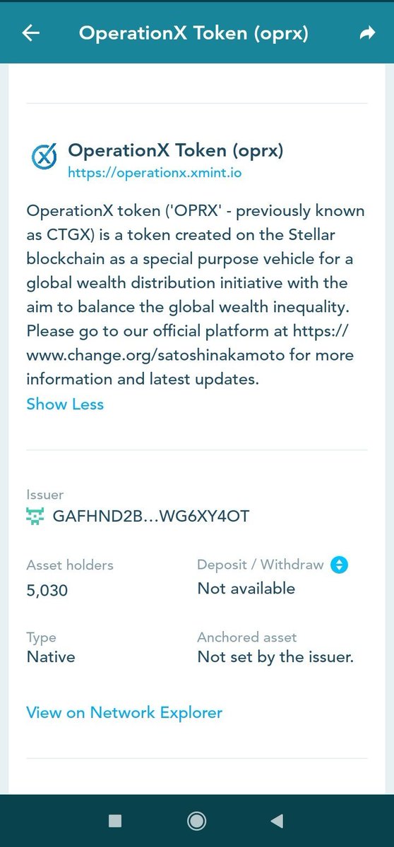 KeyLoveis's tweet image. OPRX Token by CryptoG. #OPRX  JOIN the Global Wealth Distribution through OPRX token created by CryptoG on Stellar Network is the future.