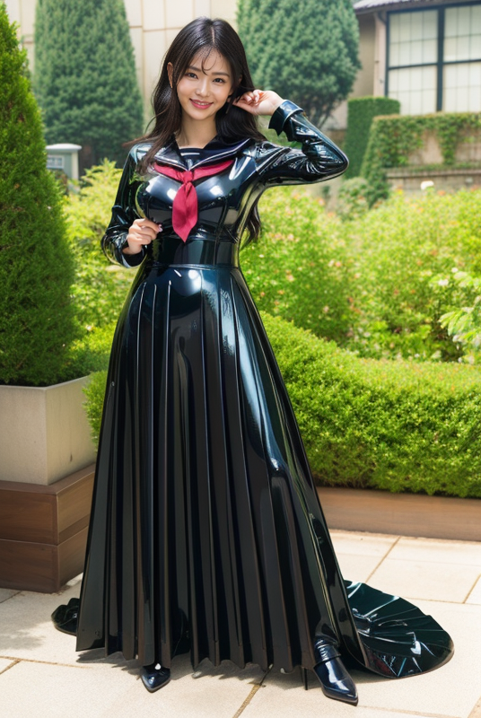 エナメルセーラー服 ロングスカートバージョン