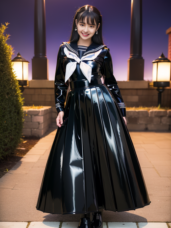 エナメルセーラー服 ロングスカートバージョン