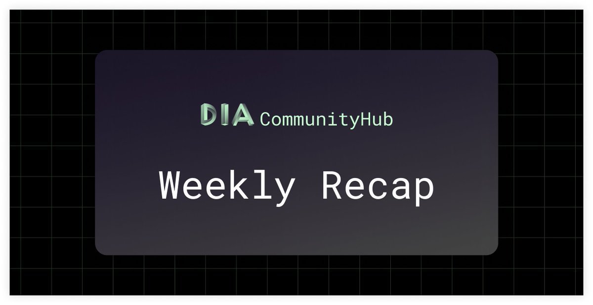 DIAIntern's tweet photo. ↩️ #DIACommunityHub Recap

Here is the weekly overview of the major announcements, events, and all other cool stuff the hub brought you from the previous week.

🧵 https://t.co/2kdKOAJFa2
