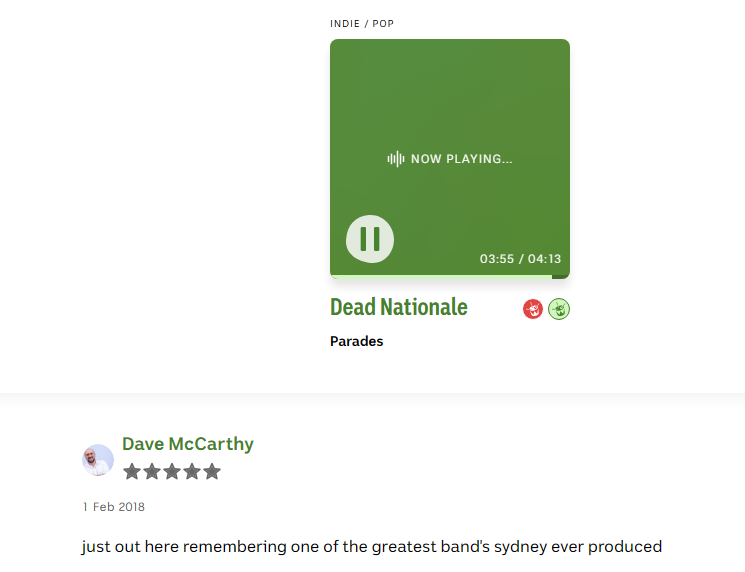 AZ_HiFi's tweet photo. @iamdavemccarthy Was randomly reminiscing about Parades and stumbled across this on Unearthed. Glad to know I'm not the only one who thinks they were one of the best! https://t.co/Y0u8YCiLOl