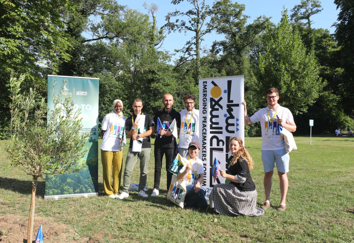 MuslimElders's tweet photo. Participants at the Emerging Peacemakers Forum Send a Message of Hope to COP28 Conference

50 Participants from 24 Countries: 'We Support the UAE's Efforts in Addressing Climate Change

Peacemakers: Planting an Olive Tree Represents a Call for Environmental Peace to Protect Life on this Planet

50 young people from 24 countries have sent a message of hope to the Conference of the Parties to the United Nations Framework Convention on Climate Change (COP28), which will be hosted by the United Arab Emirates at the end of the current year. The message was delivered during a special ceremony as part of the second edition of the Emerging Peacemakers Forum, held in Geneva, Switzerland.

Participants in the forum, which is organized in partnership between the Muslim Council of Elders, the World Council of Churches, and the Rose Castle Foundation, planted an olive tree, symbolizing the importance of youth making positive contributions in addressing contemporary global challenges and building peace.

Hailing from Africa, Asia, the Americas, and Europe, forum participants expressed their appreciation and support for the efforts undertaken by the United Arab Emirates, under the leadership of His Highness Sheikh Mohamed bin Zayed Al Nahyan, in tackling the negative impacts of climate change. They also expressed their hope for the COP28 conference to yield results that contribute to mitigating this global humanitarian threat.

Likewise, they emphasized that planting the olive tree is an invitation to foster environmental peace and protect life on this planet. They stressed the need for open discussions between youth, civil society leaders, and religious leaders and for the visions, experiences, initiatives, and proposals of young people to be heard and considered.

The Secretary-General of the Muslim Council of Elders Judge Mohamed Abdelsalam stated that he is pleased with the positive spirit demonstrated by the participants in the second edition of the Emerging Peacemakers Forum. He also looks forward to their active role in addressing environmental and societal challenges, highlighting the importance of raising awareness about environmental peace issues and promoting collective action to tackle global challenges for a better future for humanity.

Judge Abdelsalam further explained that the world is eagerly anticipating the COP28 conference which will be held by the United Arab Emirates and the significant outcomes that can be achieved in countering the negative effects of climate change. He praised the efforts of the UAE in promoting environmental security and finding effective solutions to the issue of climate change.

For his part, the general secretary of the World Council of Churches Rev. Prof. Dr Jerry Pillay commented, "The olive tree is usually associated with peace. It is appropriate to plant such a tree at the Ecumenical Institute at Bossey to commemorate this special and unique gathering of emerging peacemakers. Especially noticed is that the gathering consists of different religions. What a great witness this is to the world when we all show our commitment to the common task of working together for peace in a world suffering with violence, factions, conflicts, and war."

Rev Dr Pillai added, "May the planting of the olive tree symbolically speak of the planting of peace and hope for a blessed future."

The second edition of the Emerging Peacemakers Forum, aimed at equipping a generation of young people capable of making positive contributions in their communities and building a better future for themselves and humanity, commenced in Geneva on Thursday.

@emergingPMForum 
@COP28_UAE