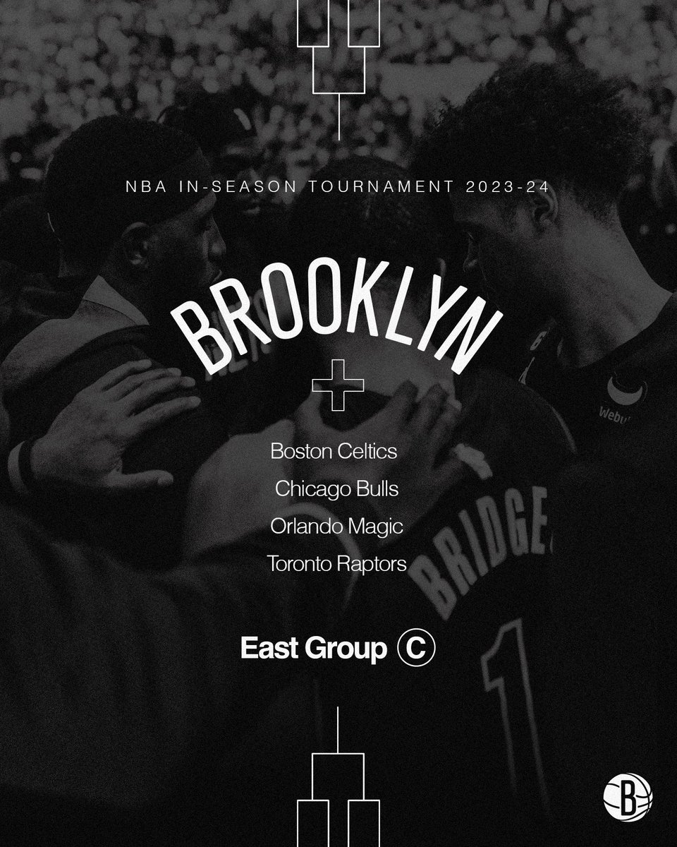 NetsNationFRA's tweet photo. 🆚 Notre groupe pour le In-Season Tournament : 

• Celtics 
• Raptors 
•  Bulls 
• Magic
• Nets https://t.co/mY1FkRLSNA