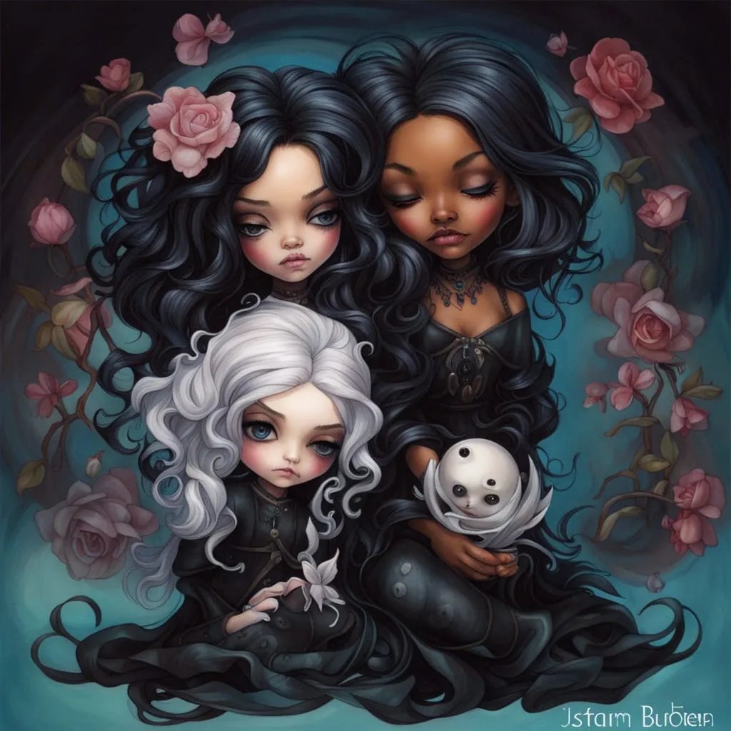 shad_owin's tweet photo. (Artist mix test SDXL 0.9) by Stasia Burrington :: Tim Burton :: Jean Baptiste Mongue :: Jasmine Becket-Griffith :: Anne Stokes :: Artgerm Lau :: WLOP - made with NightCafe Creator  https://t.co/KsiQhZHQjy #aiart #nightcafe #digitalart #vqganclip via @NightcafeStudio https://t.co/6WdHF4VOrM